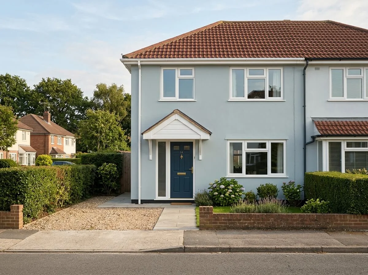 Completed exterior house painting in Manchester