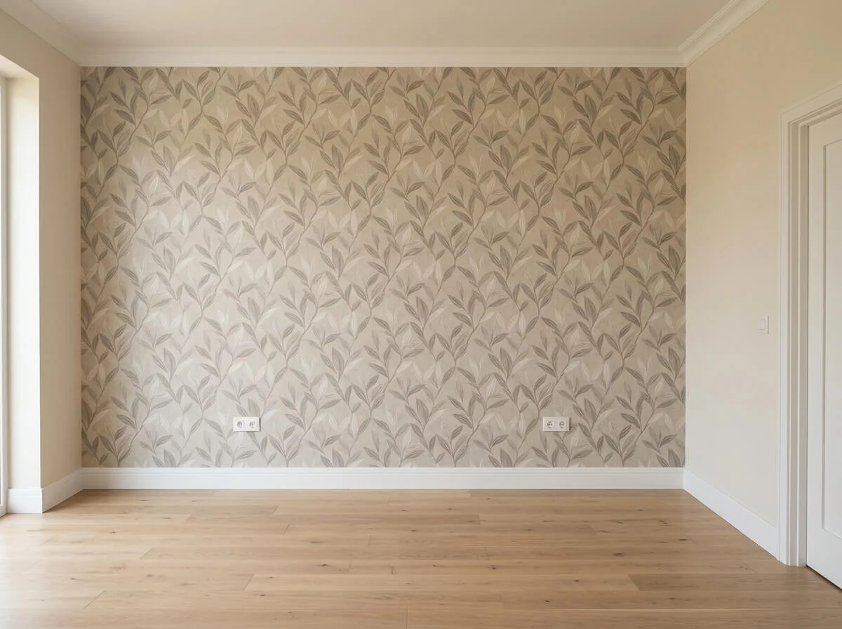 Completed wallpaper feature wall in Manchester